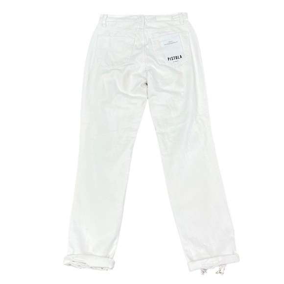 Pistola Pistola Distressed Boyfriend Jean White Denim Womens Size 26 -‎ NWT - Picture 4 of 10